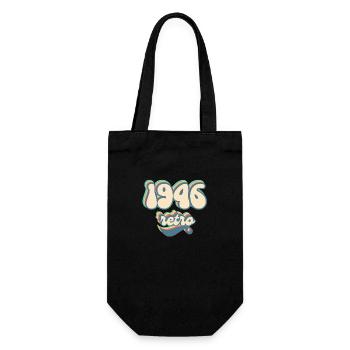 1946 Retro Gift Idea - Gift Bag for Bottles - black - Front