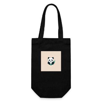 Panda Bär - Geschenkbeutel für Flaschen - Schwarz - Vorne