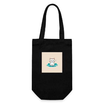 Kätzchen - Geschenkbeutel für Flaschen - Schwarz - Vorne