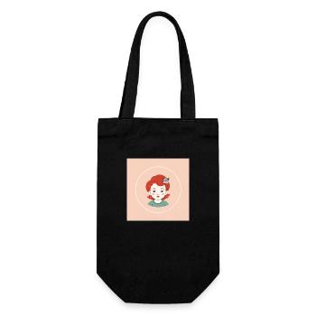Mädchen - Geschenkbeutel für Flaschen - Schwarz - Vorne