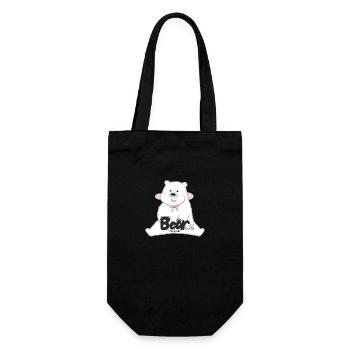 Bear - Gift Bag for Bottles - black - Front