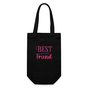 t shirt meilleure amie - Sac à bouteille - noir - Devant