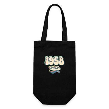 1958 Retro Geschenkidee - Geschenkbeutel für Flaschen - Schwarz - Vorne