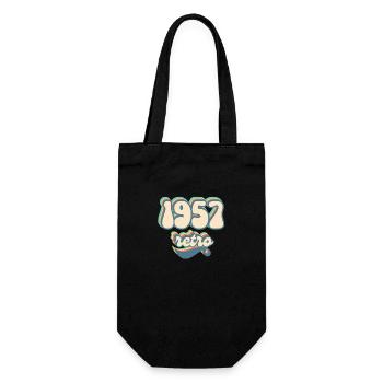 1957 Retro Geschenkidee - Geschenkbeutel für Flaschen - Schwarz - Vorne