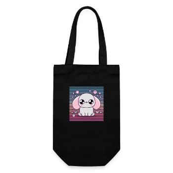 Design "Sweet Starry Paws" - Gift Bag for Bottles - black - Front