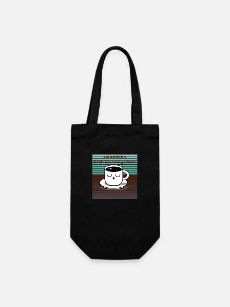 Design "Müde Brühe" - Geschenkbeutel für Flaschen - Schwarz