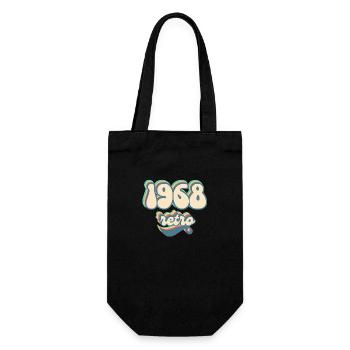 1968 Retro Geschenkidee - Geschenkbeutel für Flaschen - Schwarz - Vorne