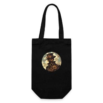 Steampunk erleben – Retro-Charme und Innovation - Geschenkbeutel für Flaschen - Schwarz - Vorne