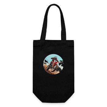 Erleben Sie den Motocross-Rausch hautnah - Geschenkbeutel für Flaschen - Schwarz - Vorne