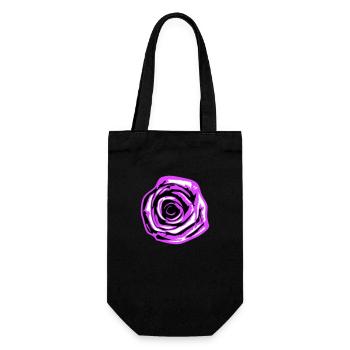 Pretty Beautiful Rose Blossom Leaf Roses Romantic - Gift Bag for Bottles - black - Front