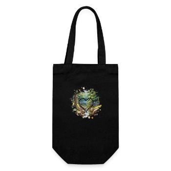 Tranquil Nature Love - Gift Bag for Bottles - black - Front