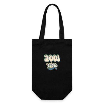 2001 Retro Geschenkidee - Geschenkbeutel für Flaschen - Schwarz - Vorne