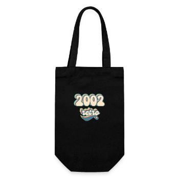 2002 Retro Geschenkidee - Geschenkbeutel für Flaschen - Schwarz - Vorne