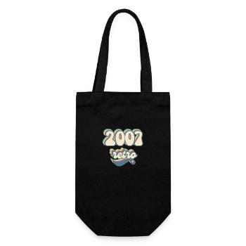 2007 Retro Geschenkidee - Geschenkbeutel für Flaschen - Schwarz - Vorne
