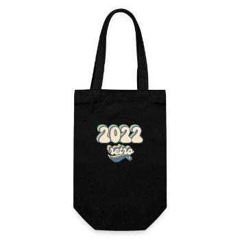 2022 Retro Gift Idea - Gift Bag for Bottles - black - Front