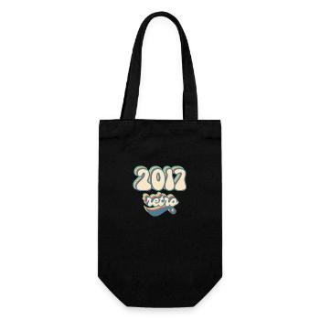 2017 Retro Geschenkidee - Geschenkbeutel für Flaschen - Schwarz - Vorne