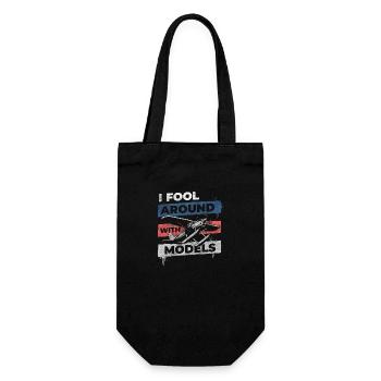 Airplane Remote Control Pilot Test Pilot - Gift Bag for Bottles - black - Front