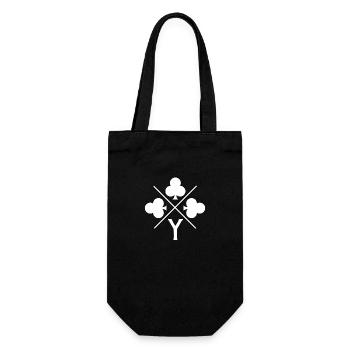 Letter and lucky clover - Gift Bag for Bottles - black - Front