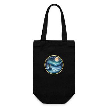 A dream of a night in winter - Gift Bag for Bottles - black - Front
