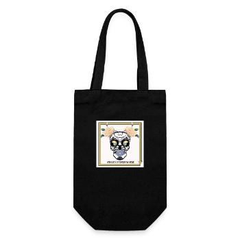 Crâne Blanc 2 - Sac à bouteille - noir - Devant