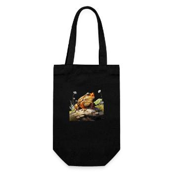 Crapaud en position tapie - Sac à bouteille - noir - Devant