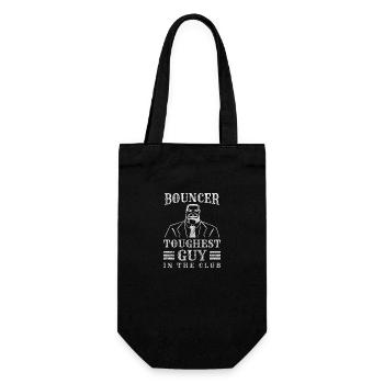 Türsteher Tür Konzert Muskeln - Geschenkbeutel für Flaschen - Schwarz - Vorne