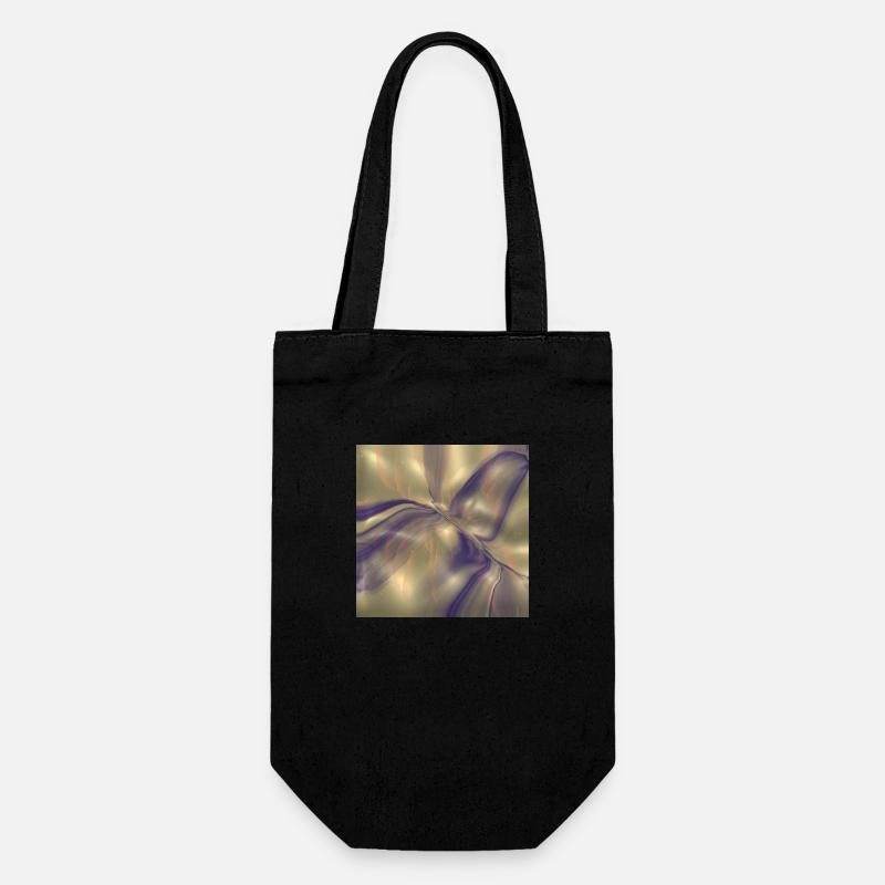 Motif bleu sur or ! - Sac à bouteille - noir