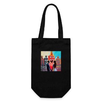 Sweethearts - Gift Bag for Bottles - black - Front