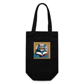 A clever cat - Gift Bag for Bottles - black - Front