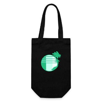 Palm Trees Island Trees Beach Strip Sea Travel Round - Gift Bag for Bottles - black - Front