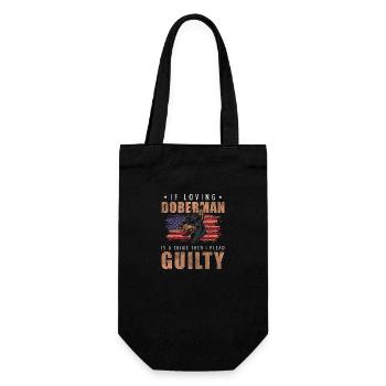 Doberman Dog Owner Service Dog School - Gift Bag for Bottles - black - Front