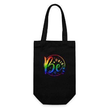 Be original vector design symbol retro quote label - Gift Bag for Bottles - black - Front