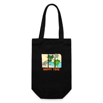 Happy Time - Gift Bag for Bottles - black - Front
