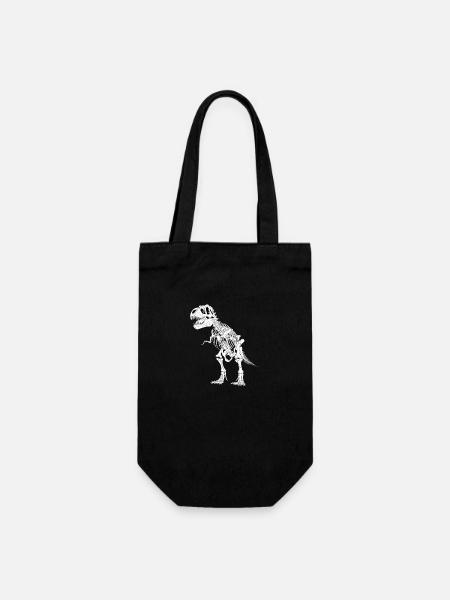 ancient dino - Geschenkbeutel für Flaschen - Schwarz