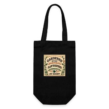 Gardener by day - Gift Bag for Bottles - black - Front