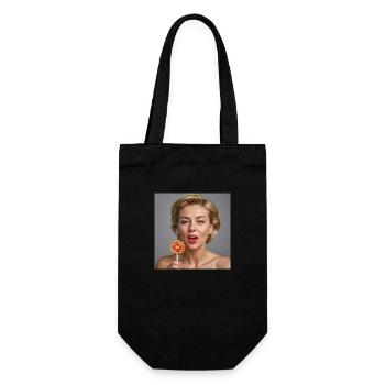 Ursula 2 - Geschenkbeutel für Flaschen - Schwarz - Vorne