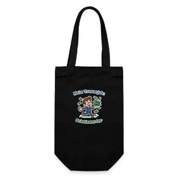 Mein Traumjob: Scheinwerfer - Witziges Wortspiel - Geschenkbeutel für Flaschen - Schwarz - Vorne