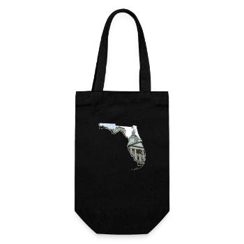 Florida State Capitol in Florida Map - Gift Bag for Bottles - black - Front