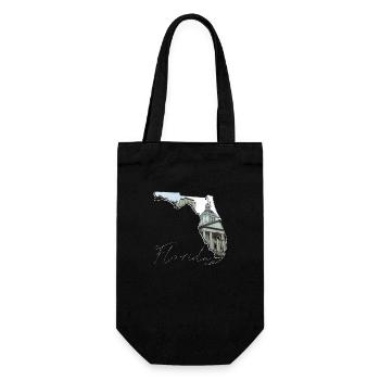 Florida State Capitol in Florida Map FL - Gift Bag for Bottles - black - Front