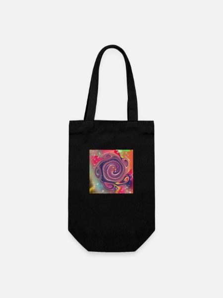 Motifs abstraits avec différentes couleurs - Sac à bouteille - noir
