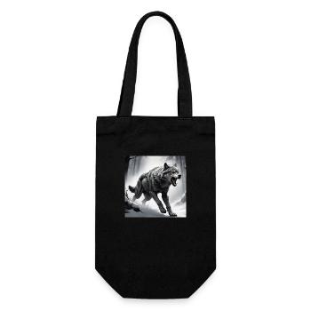 loup animal vecteur nature illustration design sauvage - Sac à bouteille - noir - Devant