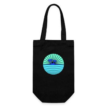 Palm Tree Island Tree Plage Vacances Noix de Mer Cool - Sac à bouteille - noir - Devant