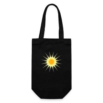 Bright Sun Rays Summer Glow Light Warmth - Gift Bag for Bottles - black - Front