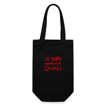 JE SUIS PARFAITEMENT CALME ! - Sac à bouteille - noir - Devant