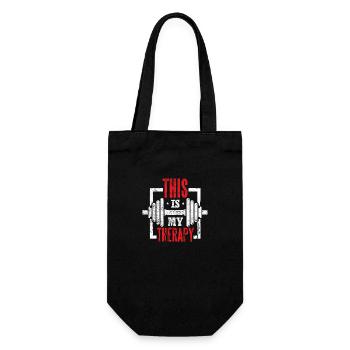 This is my Therapy - Gift Bag for Bottles - black - Front