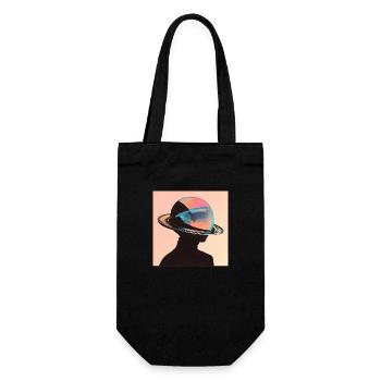 Running Rings - Gift Bag for Bottles - black - Front