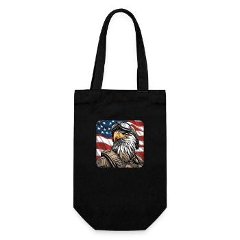 Eegle of USA - Geschenkbeutel für Flaschen - Schwarz - Vorne