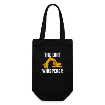 Excavator Construction Worker - Gift Bag for Bottles - black - Front