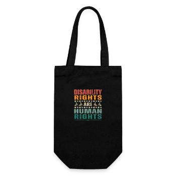 Disability Rights Are Human Rights - Gift Bag for Bottles - black - Front