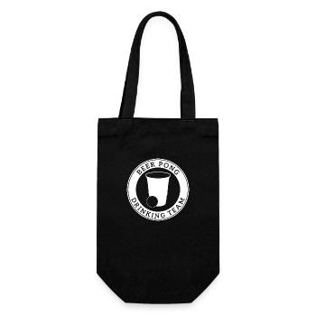 Beer Pong Drinking Team - Geschenkbeutel für Flaschen - Schwarz - Vorne